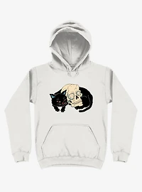Cat Neko Skull White Hoodie