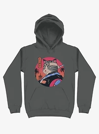 Samurai Cat Asphalt Grey Hoodie