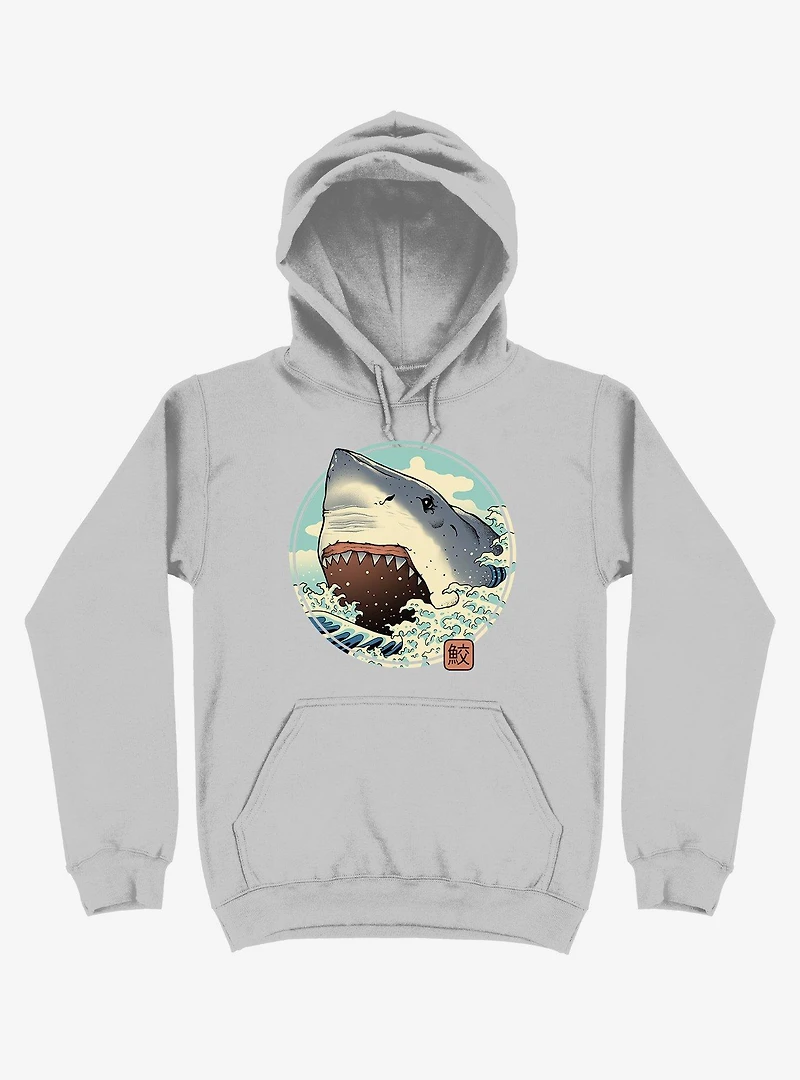 Shark Attack! Silver Hoodie