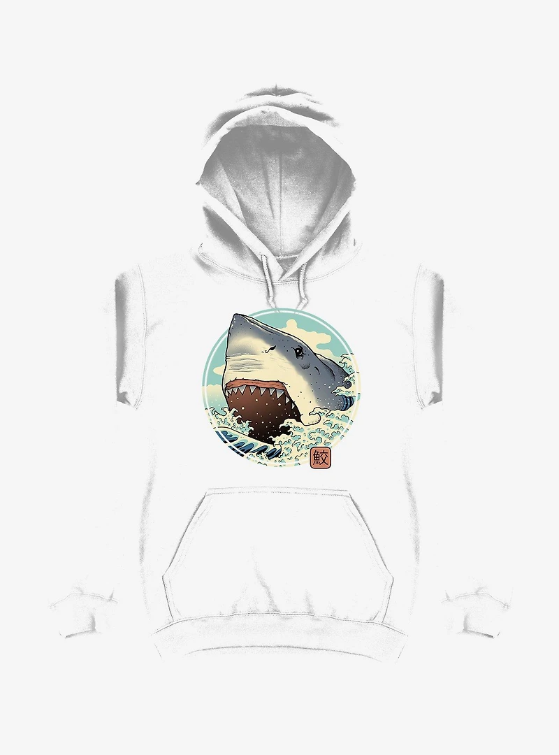 Shark Attack! White Hoodie