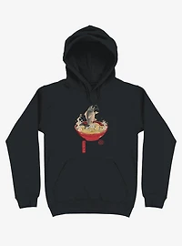 Fish Ramen Black Hoodie