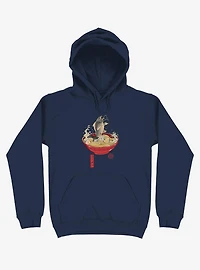 Fish Ramen Navy Blue Hoodie