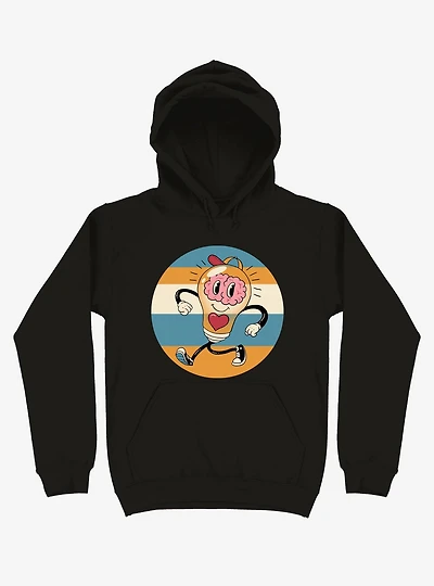 Happy Within Light Bulb Black Hoodie