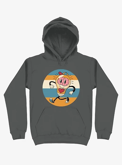 Happy Within Light Bulb Asphalt Grey Hoodie