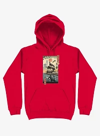 Turtle Stream Kame Ukiyo-e Red Hoodie