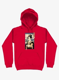 Geisha Cat Lisa Ukiyo-e Red Hoodie