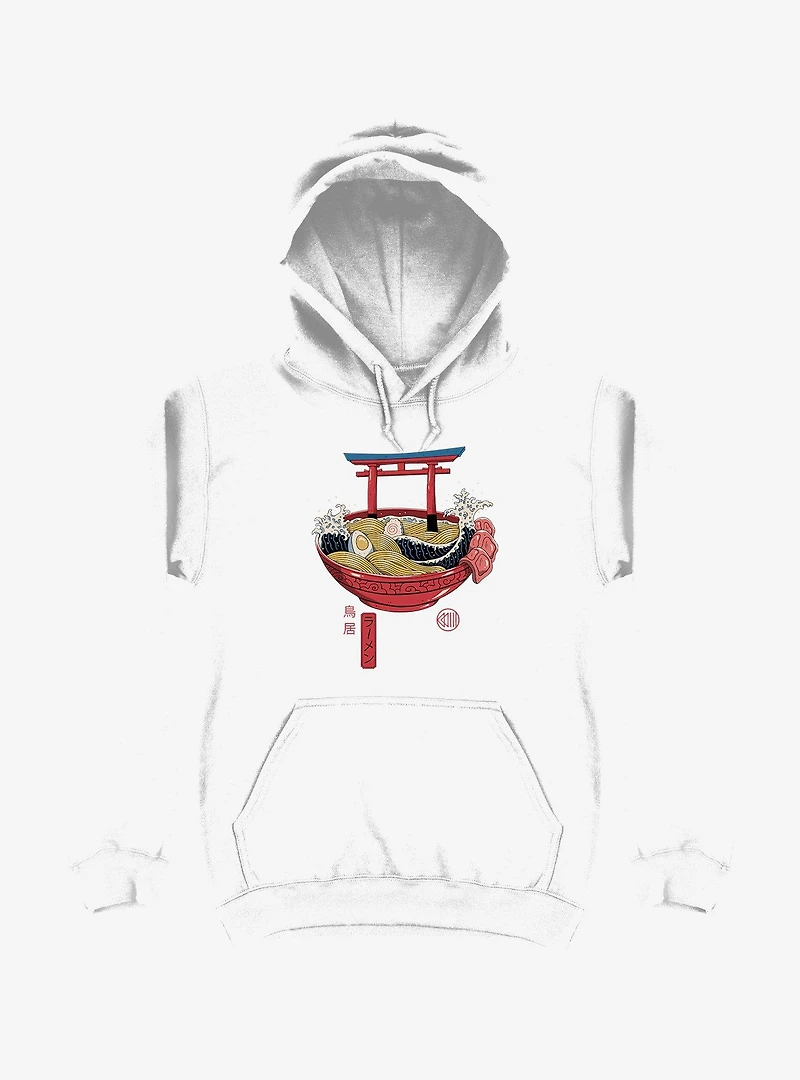 Sacred Ramen Ocean White Hoodie