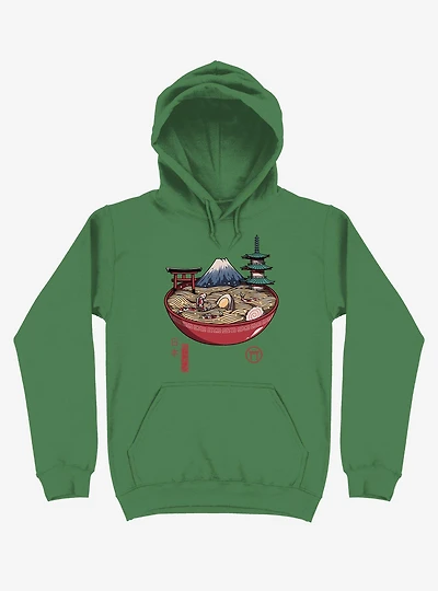 Japanese Ramen Kelly Green Hoodie
