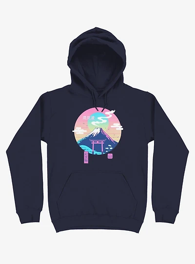 Fuji Wave Navy Blue Hoodie