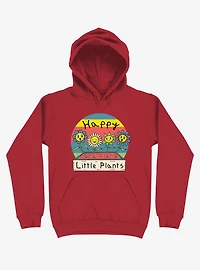 Happy Little Plants Red Hoodie