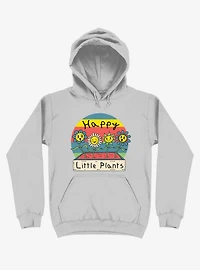 Happy Little Plants Silver Hoodie