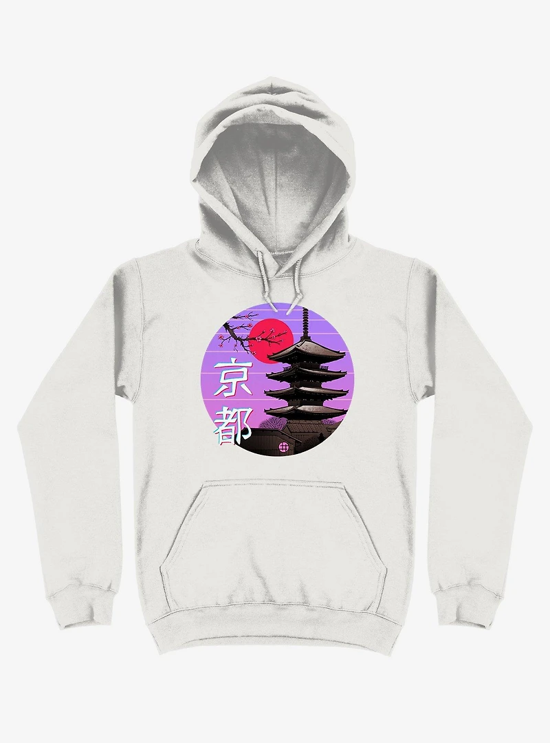 Kyoto Wave White Hoodie