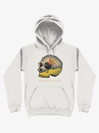 Memento Mori Flower Skull White Hoodie