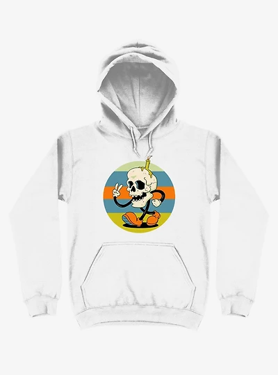 Skull Candle Boy White Hoodie