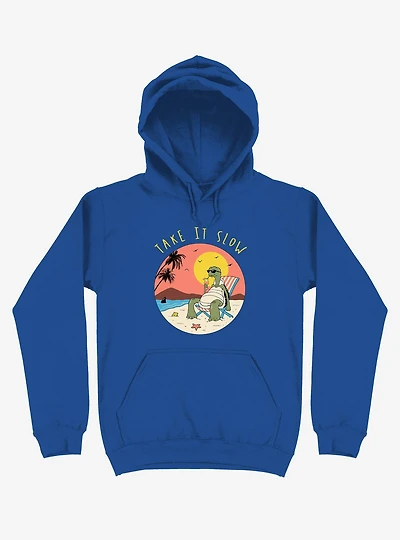 Take It Slow Turtle Beach Royal Blue Hoodie
