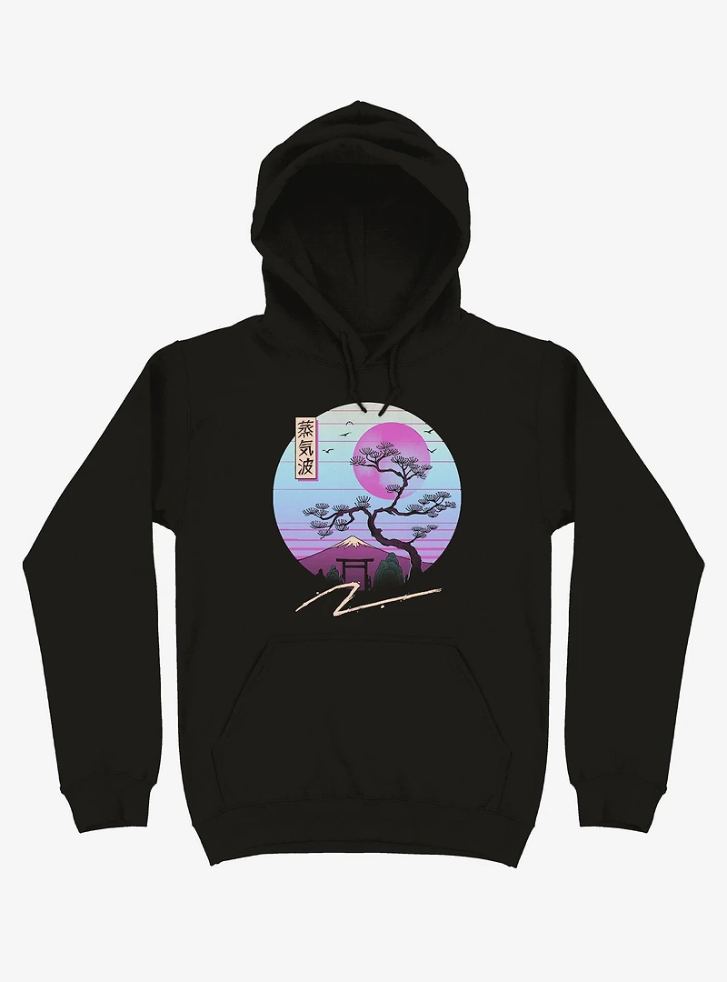Zen Chillwave Black Hoodie