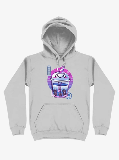 Boba Wave Tea Silver Hoodie