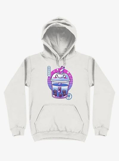 Boba Wave Tea White Hoodie