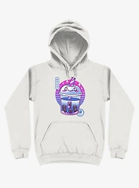 Boba Wave Tea White Hoodie