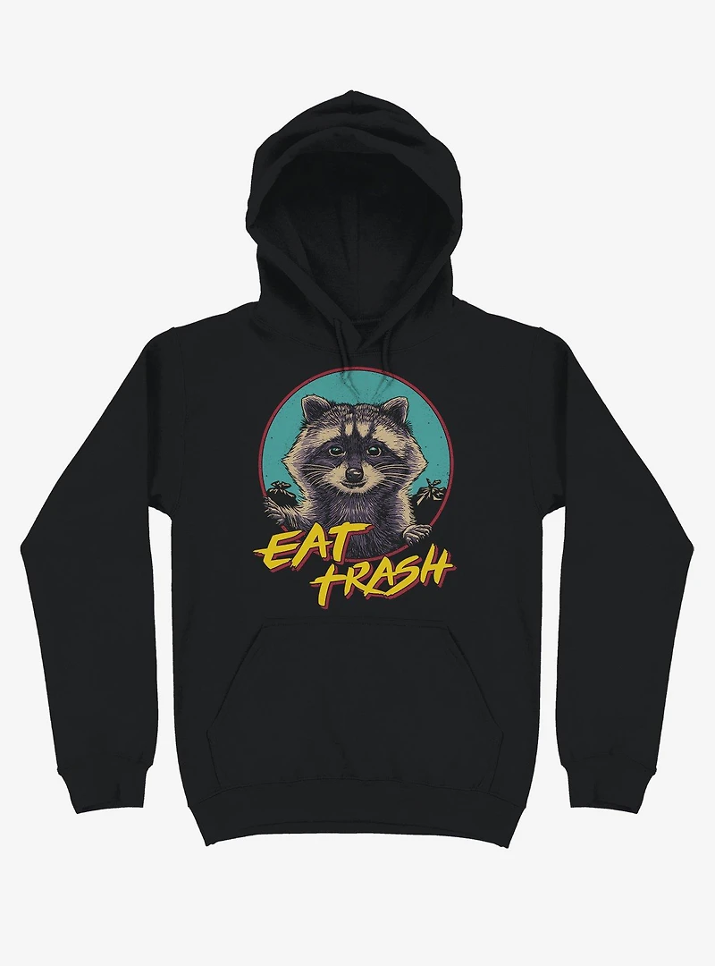 Eat Trash Raccoon Black Hoodie