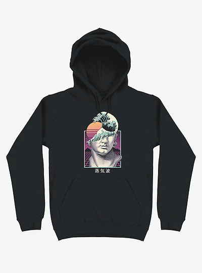 Great Vaporwave Black Hoodie