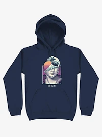 Great Vaporwave Navy Blue Hoodie