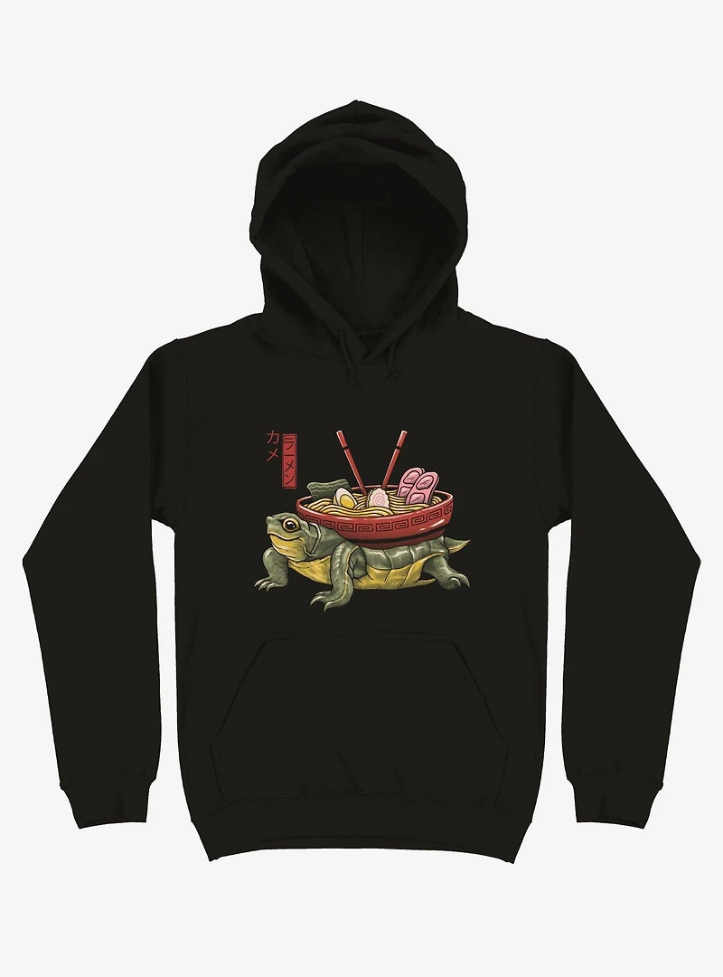 Turtle Kame Ramen Black Hoodie
