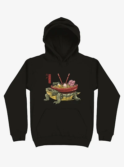 Turtle Kame Ramen Black Hoodie