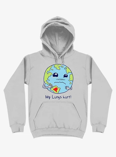 Lungs Of Earth Silver Hoodie