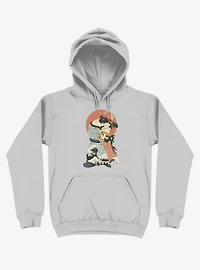 The Kiss Ukiyo-e Silver Hoodie