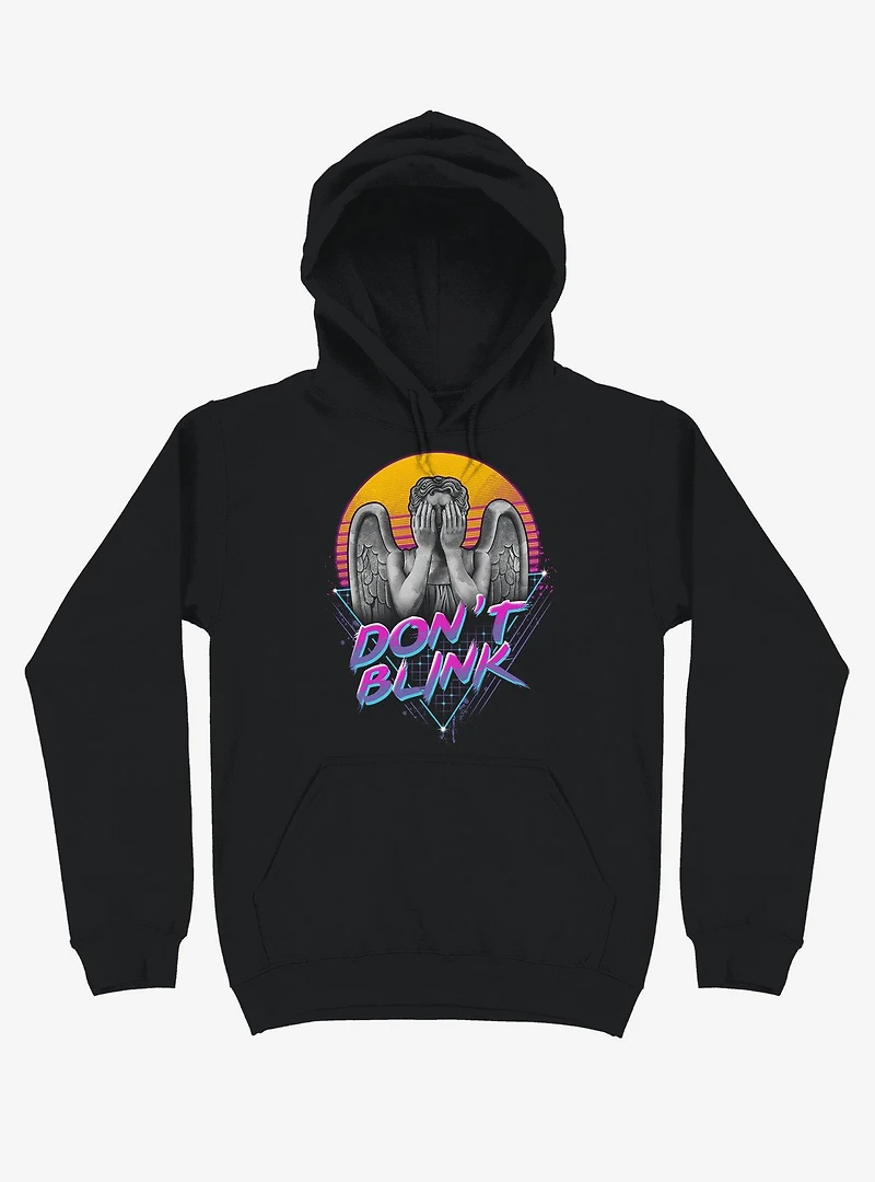 Don't Blink Vaporwave Black Hoodie