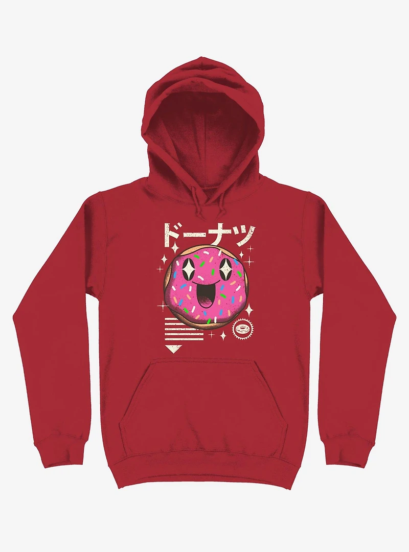 Kawaii Donut Red Hoodie