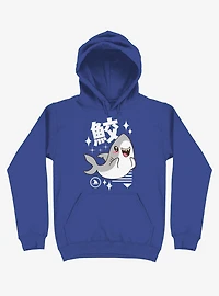 Kawaii Shark Royal Blue Hoodie