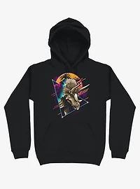 Rad Triceratops Black Hoodie