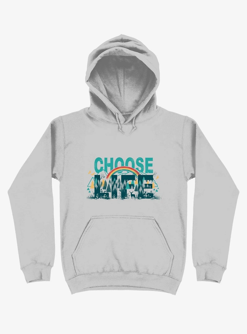 Choose To Live The Life Silver Hoodie