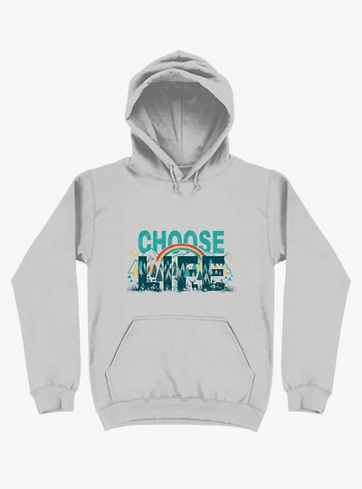 Choose To Live The Life Silver Hoodie