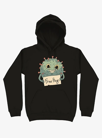 Free Virus Hugs Black Hoodie