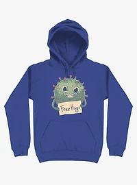 Free Virus Hugs Royal Blue Hoodie