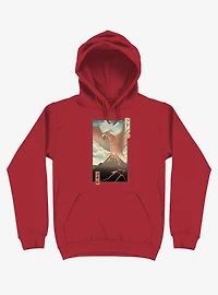 Irradiated Kaiju Ukiyo-e Red Hoodie