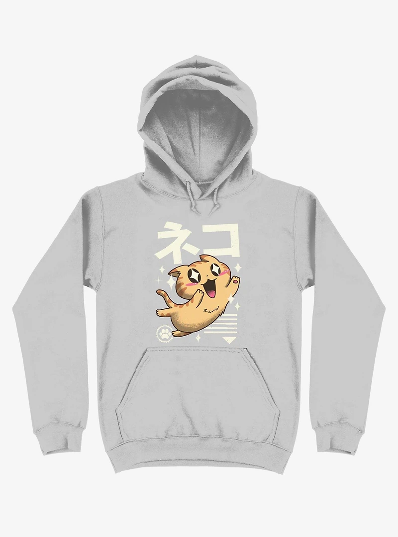 Kawaii Feline Silver Hoodie