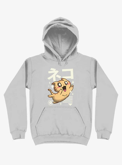 Kawaii Feline Silver Hoodie
