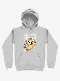 Kawaii Feline Silver Hoodie