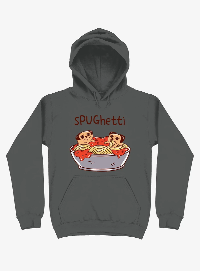 Spughetti Spaghetti Pugs Asphalt Grey Hoodie