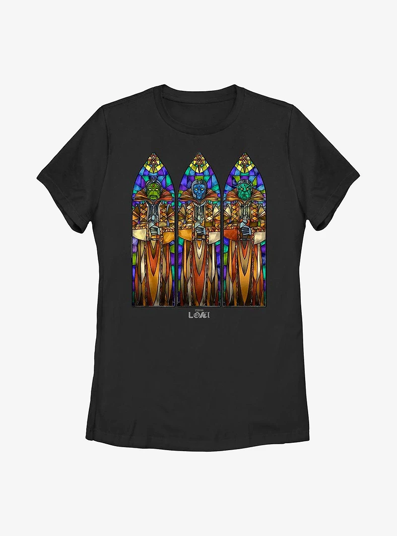 Marvel Loki Protect And Preserve Stained Glass Womens T-Shirt