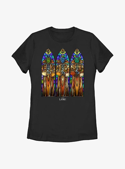 Marvel Loki Protect And Preserve Stained Glass Womens T-Shirt