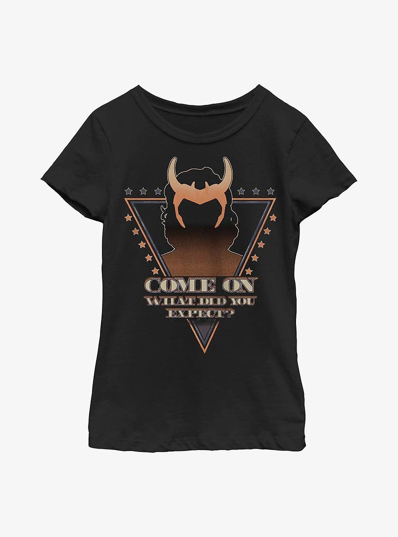Marvel Loki Mischievious Campaign Youth Girls T-Shirt