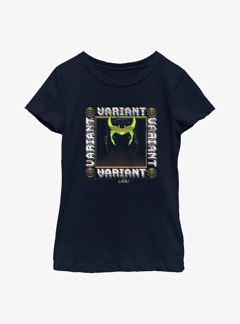 Marvel Loki Variant Glitch Youth Girls T-Shirt