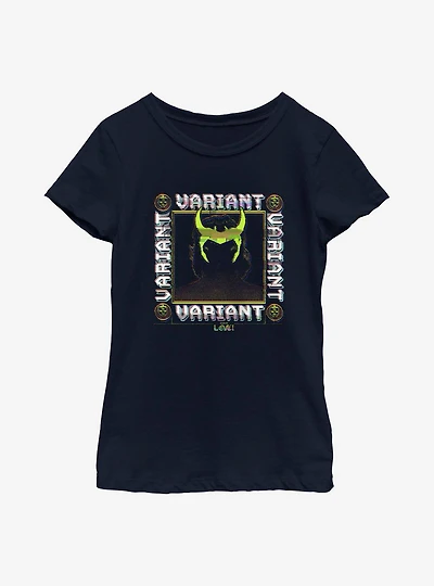 Marvel Loki Variant Glitch Youth Girls T-Shirt