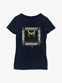 Marvel Loki Variant Glitch Youth Girls T-Shirt