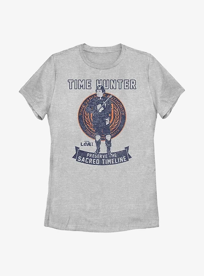 Marvel Loki Time Hunter Preserve The Sacred Timeline Womens T-Shirt